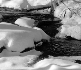 icy water flowing